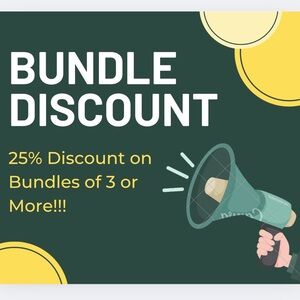 25% OFF BUNDLES OF 3 or MORE